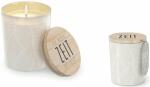 Duftkerze im Glas mit Holzdeckel Motiv Feder