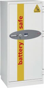 Tresor Battery Commander, Schlüssel-Schloss, Volumen 338 Liter, weiß