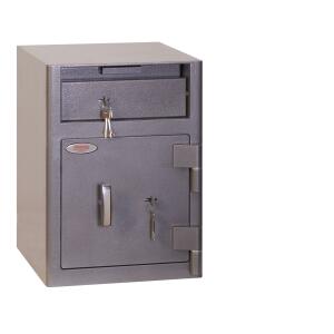 Einzahlungstresor Cash Deposit, Schlüssel-Schloss, Volumen 47 Liter, graphitgrau