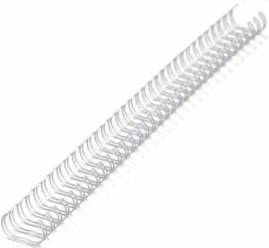 Drahtkamm, DIN A4, Teilung 3:1, 34 Ringe, Durchmesser 6,4 mm, weiß