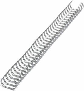 Drahtkamm, DIN A4, Teilung 2:1, 23 Ringe, Durchmesser 7,9 mm, silber
