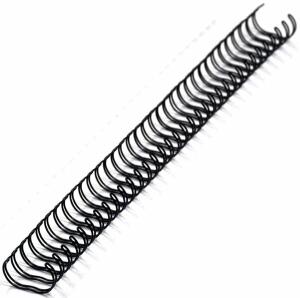 Drahtkamm, DIN A4, Teilung 2:1, 23 Ringe, Durchmesser 12,7 mm, schwarz