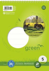 Premio Spiralblock, DIN A5, kariert, 40 Blatt, 70g/qm, Lineatur 5, 5 mm
