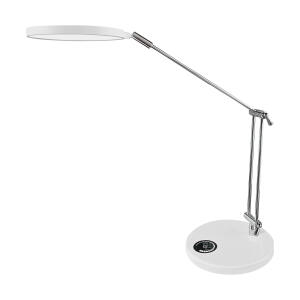 LED-Tischleuchte Spark, weiß, Standfuß, neutralweiß, Energieeffizienzklasse F, Lebensdauer Leuchtmittel 30.000 Stunden, dimmbar