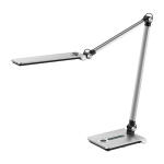 LED-Tischleuchte Wave, gebürstet silber,...
