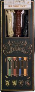 Kugelschreiber Set Harry Potter, drei Kugelschreiber, Zauberstab Design, stilvolles Sammlerstück, sortiert