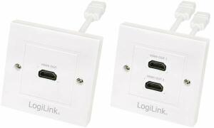 LogiLink Anschlussdose, 2 x HDMI, g eschirmt, weiß (11112394)