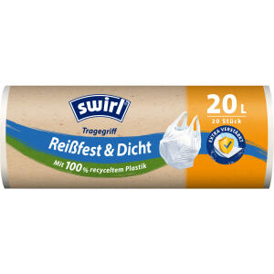 swirl Mülleimerbeutel, mit Tragegri ff, weiß, 20 Liter (9509622)