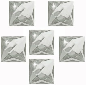 KREUL Schmucksteine XXL Quadrate klar 30 mm 6 St.