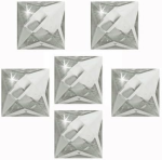 KREUL Schmucksteine XXL Quadrate klar 30 mm 6 St.