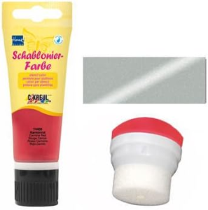 KREUL Schablonierfarbe Silber 75 ml Tube