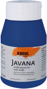 KREUL Javana Stoffmalfarbe für helle Stoffe Dunkelblau 500 ml