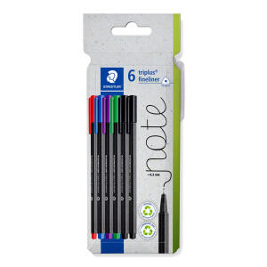 Staedtler Fineliner triplus rPP, 6ST