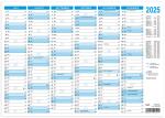 Tafelkalender 2025, DIN A5 quer, 250g/m² Karton
