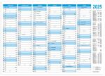 Tafelkalender 2025, DIN A4 quer, 250g/m² Karton