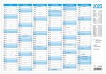 Tafelkalender 2025, DIN B4 quer, 250g/m² Karton