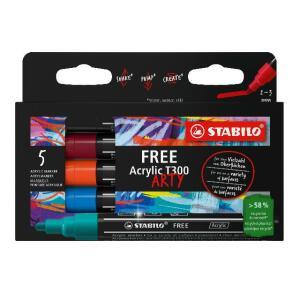 STABILO FREE Acrylic T300 Set Urban NEU