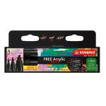 STABILO FREE Acrylic Mix schwarz NEU