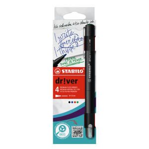 STABILO dr!ver Medium 4er Kartonetui mit ISCC PLUS Zertifizierung