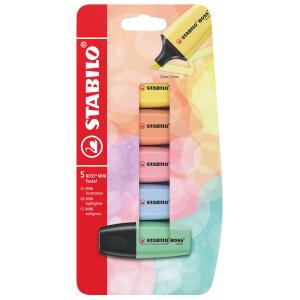 STABILO BOSS MINI Pastel 5er Blister mit Hängelasche
