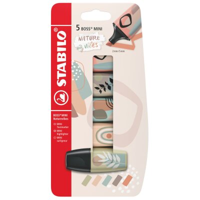 STABILO BOSS MINI Naturevibes 5er Blister