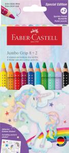 Faber Castell Buntstift Grip Jumbo 5,3 mm Einhorn 8+2 Etui