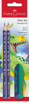 Faber Castell Bleistiftset Dino 2 Bleist HB Radierer