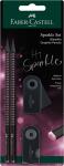 Faber Castell Bleistiftset Sparkle 2 Bleist B Rad+Sp rose