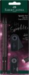 Faber Castell Bleistiftset Sparkle 2 Bleist B Rad+Sp rose