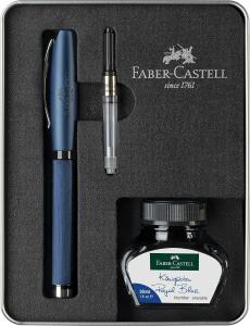 Faber Castell Füller Essentio Aluminium blau Geschenkset