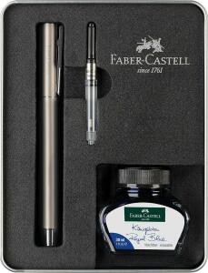 Faber Castell Füller Neo Slim Edelstahl matt Geschenkset