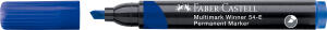 Faber Castell Marker Multimark W-54-E Keilspitze blau