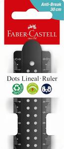 Faber Castell Lineal 30 cm bruchsicher Dots schwarz