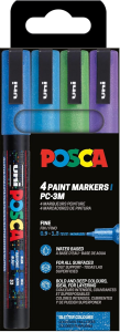 Faber Castell Marker UNI POSCA PC-3M 0,9-1,3 4er Glitter c