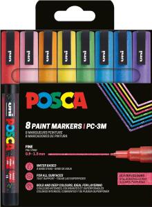 Faber Castell Marker UNI POSCA PC-3M 0,9-1,3 8er Glitter