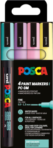Faber Castell Marker UNI POSCA PC-3M 0,9-1,3 4er Soft Color