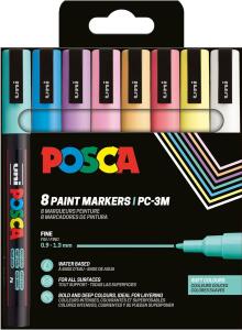 Faber Castell Marker UNI POSCA PC-3M 0,9-1,3 8er Soft Color