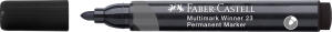 Faber Castell Marker Multimark W-23 Rundspitze 4,4 mm schw.