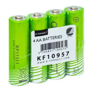 Q-CONNECT KF10957 Mignon Batterie AA/LR6 4ST Nordic Swan grün