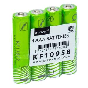 Q-CONNECT KF10958 Micro Batterie AAA/LR03 4ST Nordic Swan grün