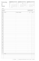 CHRONOPLAN 50815 Tagesplan Buchkalender Hardcover A5 2025 schwarz