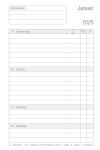 CHRONOPLAN 50965 Wochenplan Buchkalender Softcover Mini 2025 schwarz