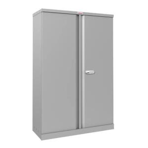 PHOENIX SCL1491GGE Stahl Elektronikschl Flügeltürenschrank 3 Fachböden grau