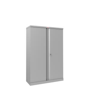 PHOENIX SCL1491GGK StahlVorhangschloss Flügeltürenschrank 3 Fachböden grau