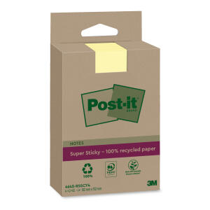 POST-IT 4645-RSSCY4 102x152mm liniert SS Haftnotizblock Recycled 4x45BL gelb