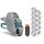 METO 30012298 S822 22x12mm Handauszeichnungsgerät 1-zeilig grau-pet