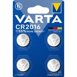 VARTA 06016 101 404 Knopfzellen-Batterie CR2016 4ST silber