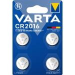 VARTA 06016 101 404 Knopfzellen-Batterie CR2016 4ST silber