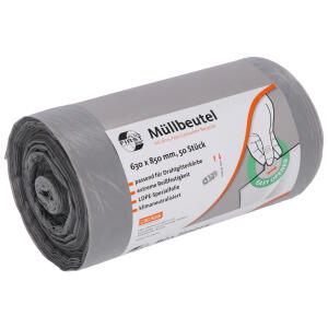 DEISS 34043 50ST aus LPDE 80% PCR Müllbeutel PCR First Plus 80l grau