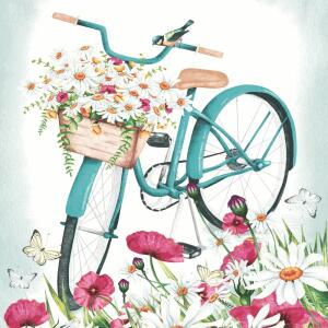 PAPER+DESIGN 209226 3lag Motivserviette 33x33cm Fahrrad